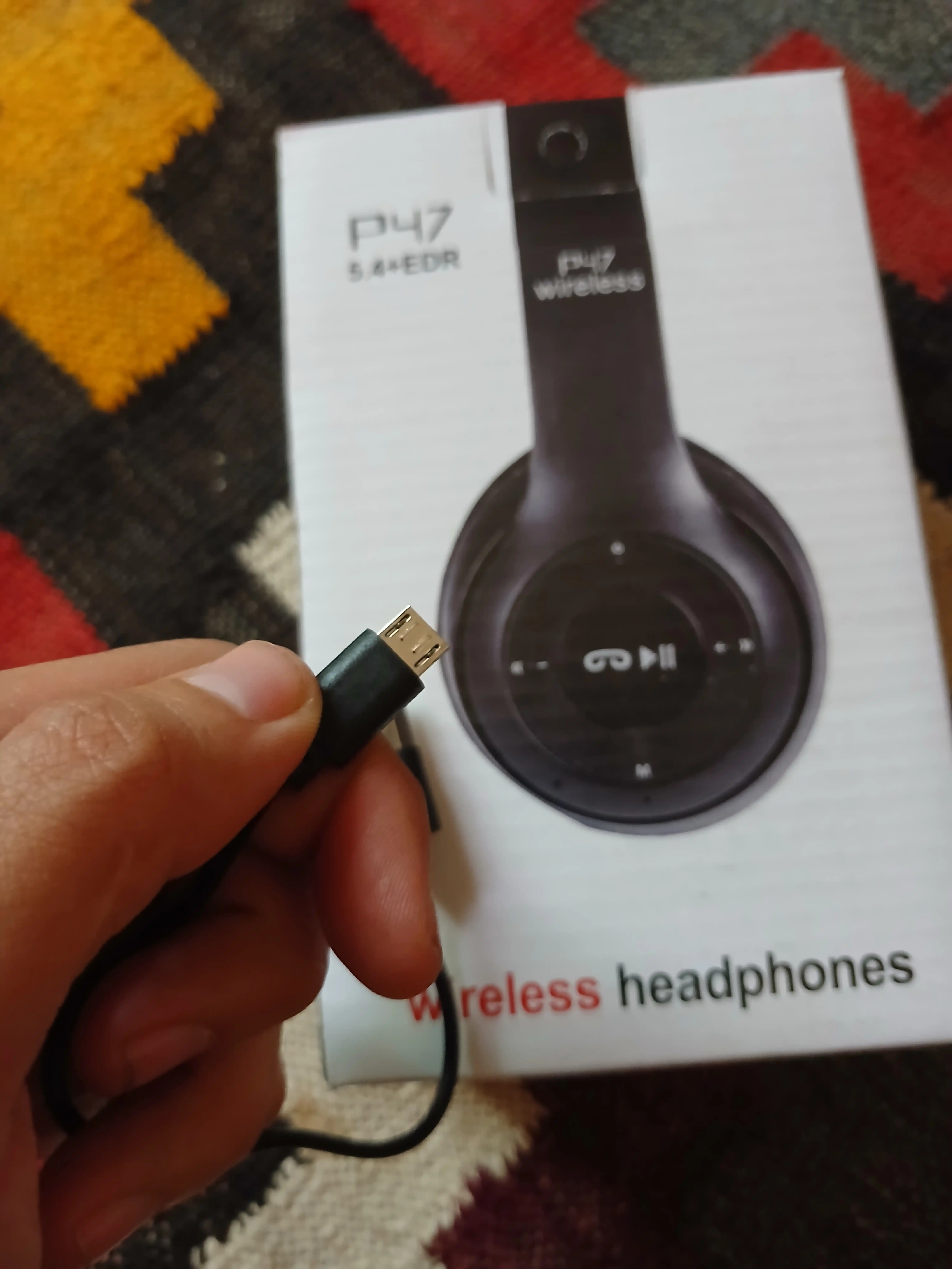 Simsiz quloqchinlar P47, Bluetooth 5.0, yig'iluvchan, mikrofon bilan, shovqinsiz