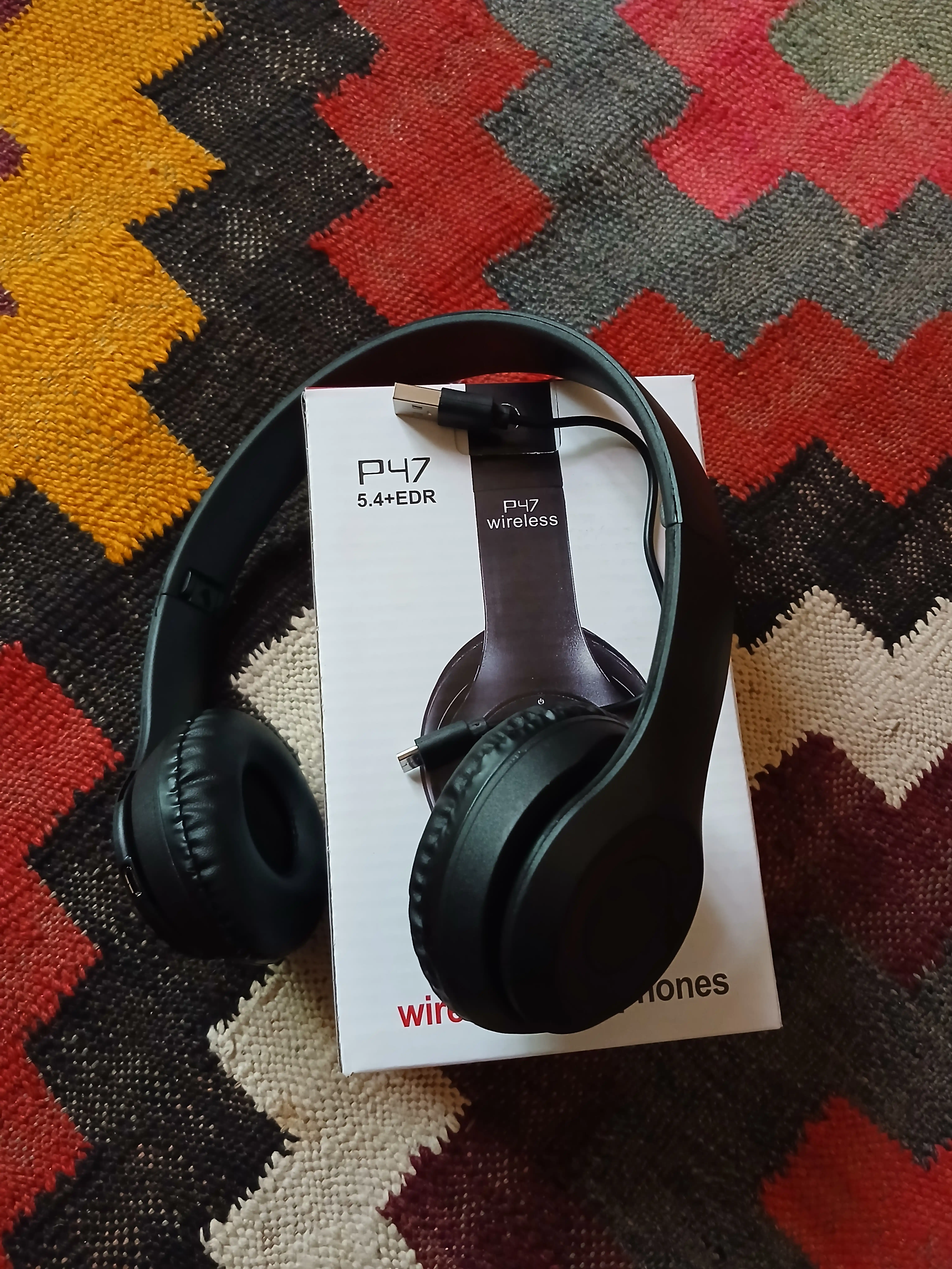 Simsiz quloqchinlar P47, Bluetooth 5.0, yig'iluvchan, mikrofon bilan, shovqinsiz
