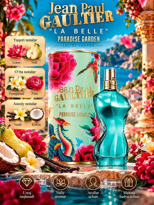 Jean Paul Gaultier La Belle Paradise Garden Eau de Parfum 100 ml — ayollar atiri - 