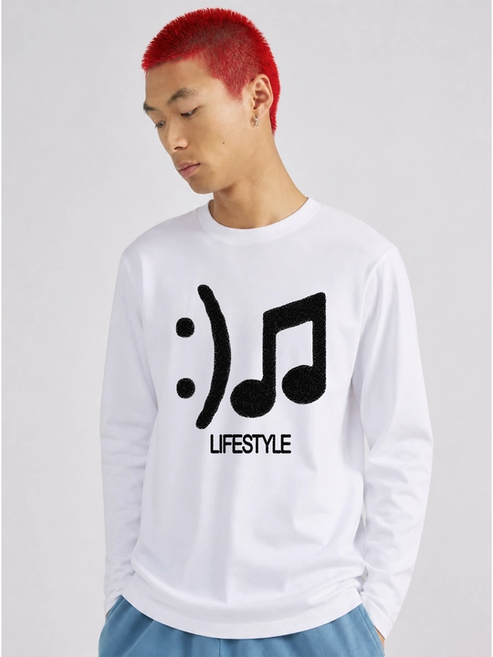 Oq LMBYT oversayz longslivi, Lifestyle musiqiy printi bilan