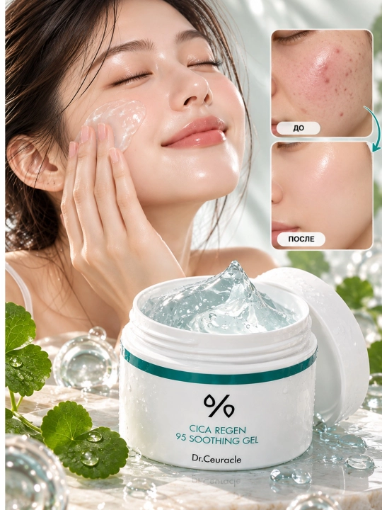 Tinchlantiruvchi yuz geli Dr.Ceuracle Cica Regen 95 Soothing Gel, 110 gr - 