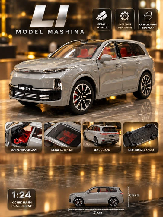 Коллекционная металлическая машинка Li Auto L9 игрушечный