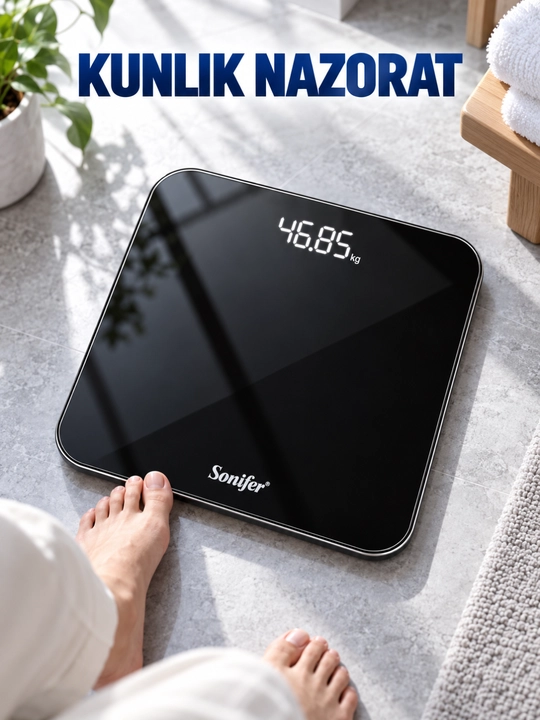 Tarozi Sonifer SF-1907 elektron LED ekranli 180 kg 28×28 sm
