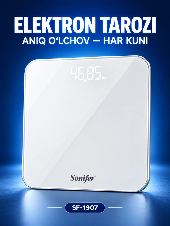 Tarozi Sonifer SF-1907 elektron LED ekranli 180 kg 28×28 sm