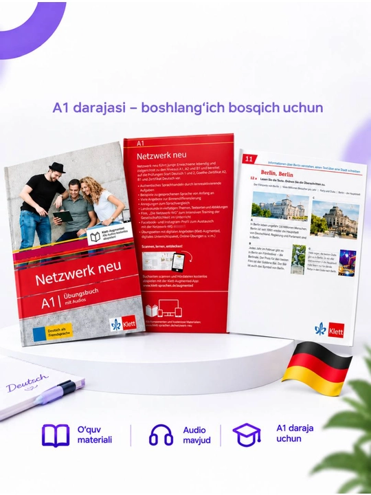 Netzwerk neu A1 – nemis tili mashq daftari, Übungsbuch va kurs und Übungsbuch - 