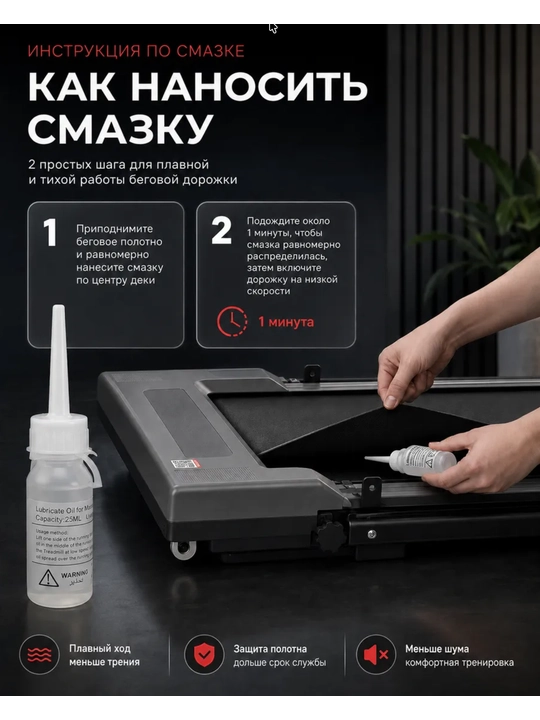 Беговая дорожка для дома, электрическая складная, до 10 км/ч, нагрузка до 130 кг