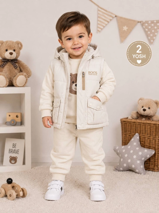 Детский костюм, комплект для девочки, 2-6 лет, тройка, жилет, спортивный костюм, для детей - 