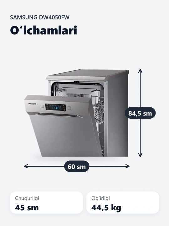 Samsung DW 50R4050 FW idish yuvish mashinasi
