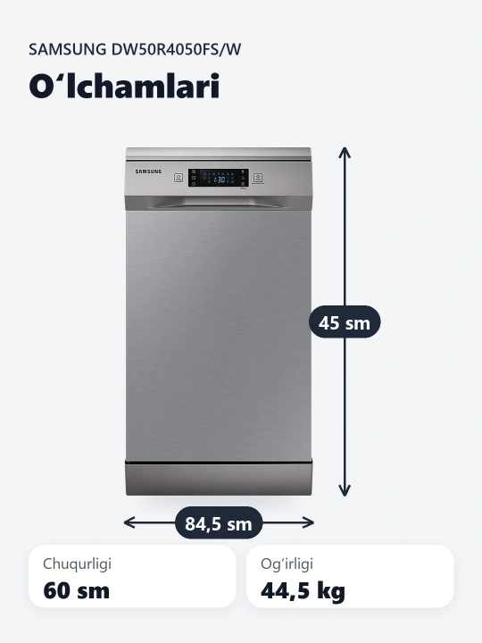 Посудомоечная машина Samsung DW50R4050FS/W