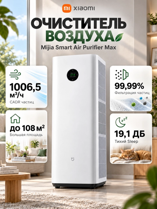 Havo tozalagich Xiaomi Smart Air Purifier 4 Compact, 4 Pro 4 Lite - 