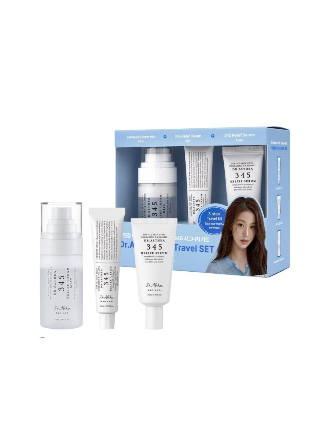 Dr. Althea 345 Relief Travel Set - Koreys yuz parvarishi sayohat to‘plami