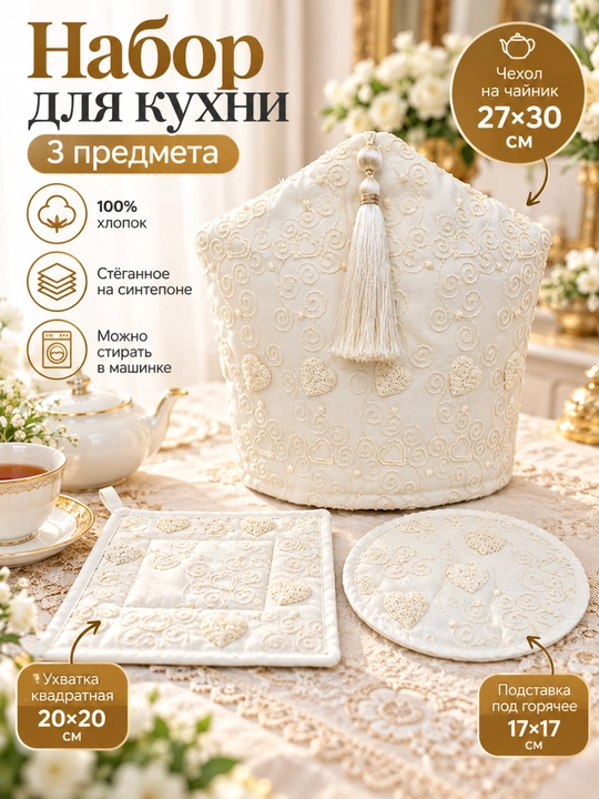 В комплекте с ухваткой и под чайник - 