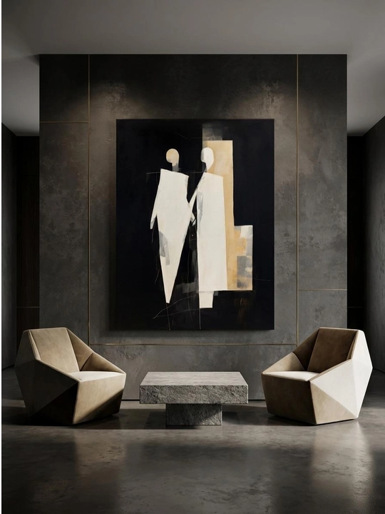 Xolst surat AURA DECOR Abstract — zamonaviy abstrakt san’at, interyer uchun - 