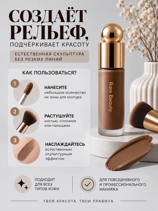 Жидкий контуринг-консилер для лица, 4 оттенка, для скульптурирования лица