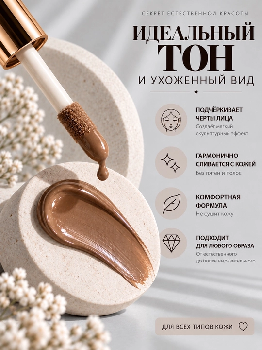 Жидкий контуринг-консилер для лица, 4 оттенка, для скульптурирования лица