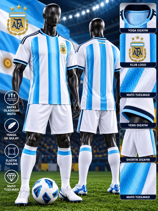 Futbolka, futbol formasi, Barselona formasi, futbol kiyimi, erkaklar sport kiyimi - 