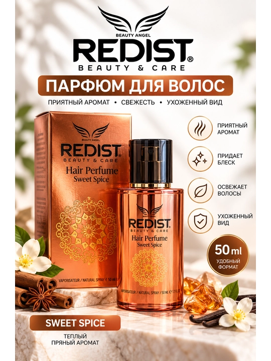 Redist Professional soch uchun parfyumeriya spreyi Hair Perfume, 50 ml - 