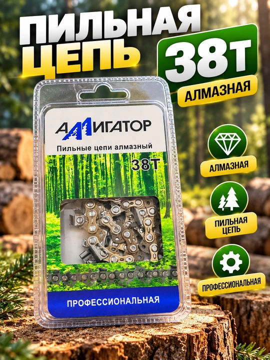AMMIGATOR 38T arralash zanjiri, olmosli, professional - 