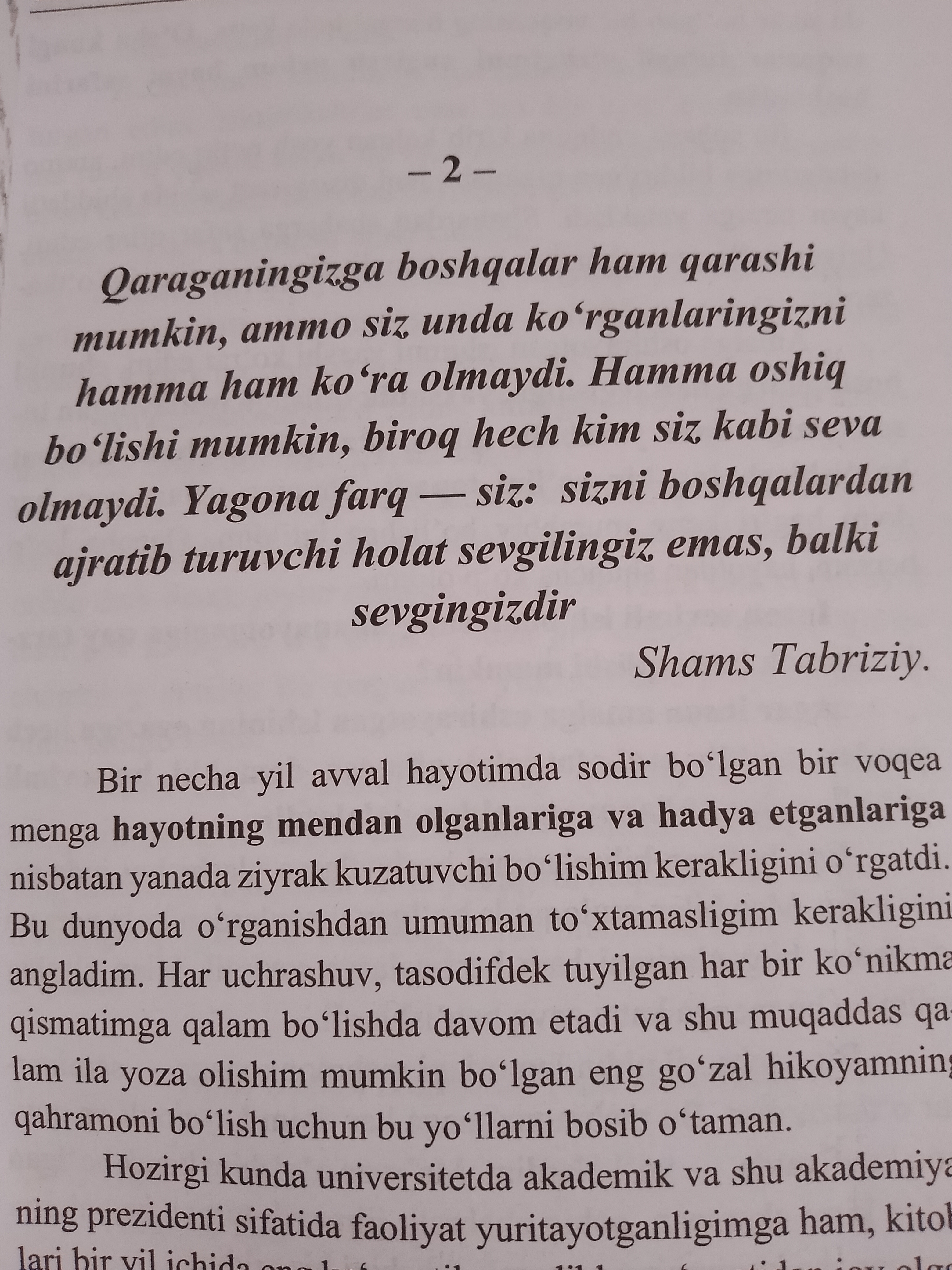 “Hech bir uchrashuv tasodif emas” har bir odam har bir voqea sizga saboq uchun yuborilgan