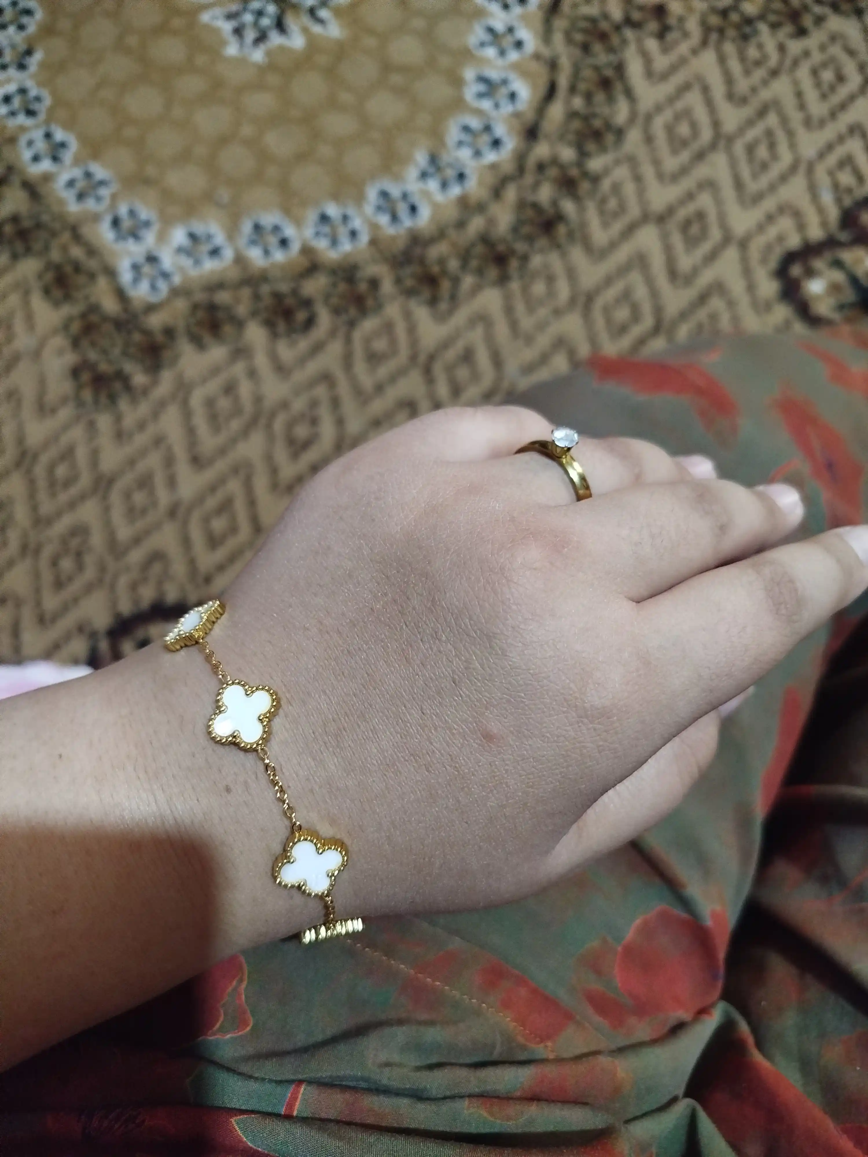 Браслеты для женщин и девочек Clover Van Cleef, не меняет цвет и не темнеет