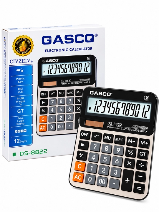 Электронный калькулятор GASCQ DS-8822, 12-разрядный - 