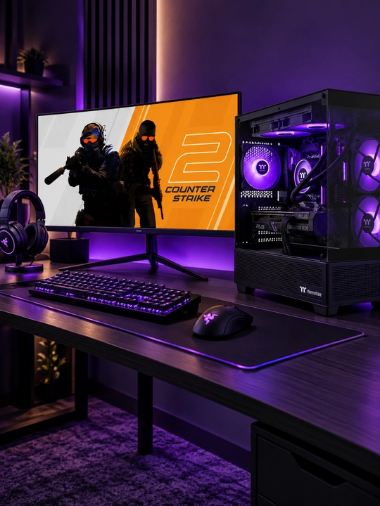 Компьютер, готовый комплект для игр и офиса RX580 8GB, 16GB RAM, ПК с корпусом и монитором