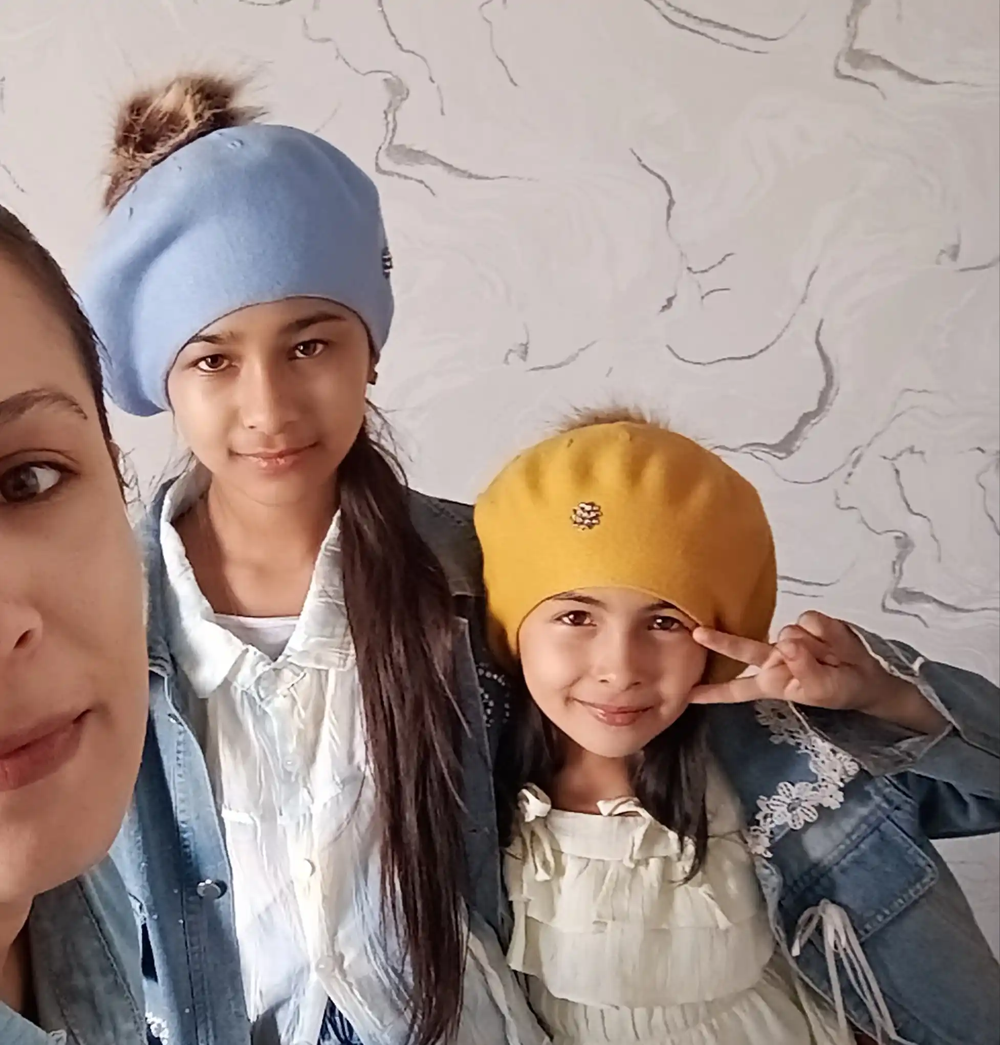 Ayollar va qizlar uchun beret, qishki qalin qalpoq, aylana to‘qimali, ikki qavatli