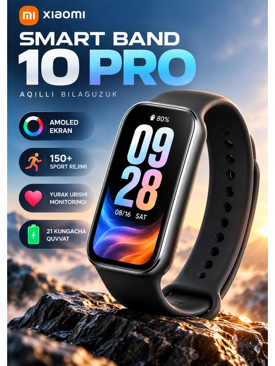 Xiaomi Smart Band 10 Pro умный браслет для спорта, повседневной активности и уведомлений - 