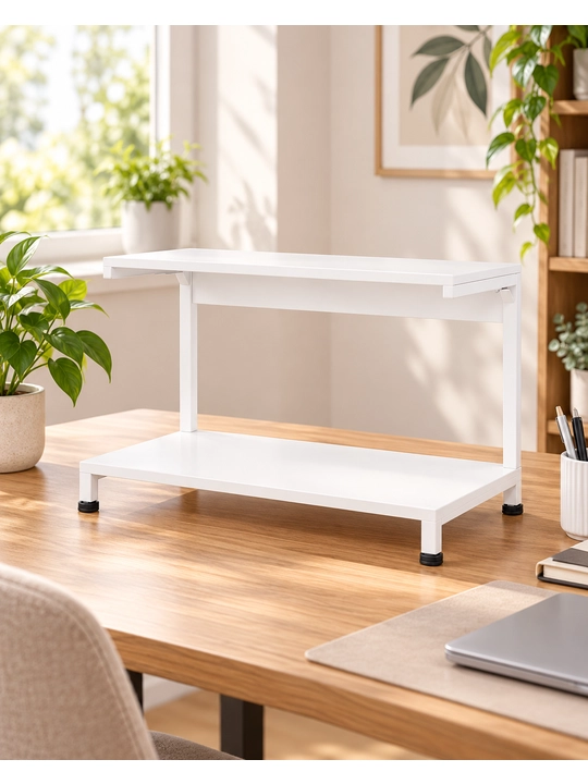 Monitor va printer uchun 2 qavatli, ixcham taglik
