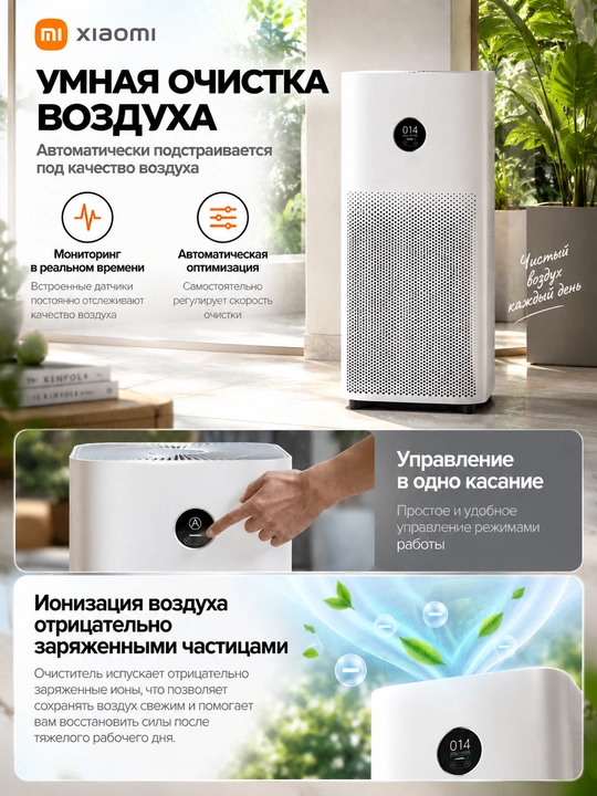 Очиститель воздуха Xiaomi Smart Air Purifier 4 Compact, 4 Pro 4 Lite