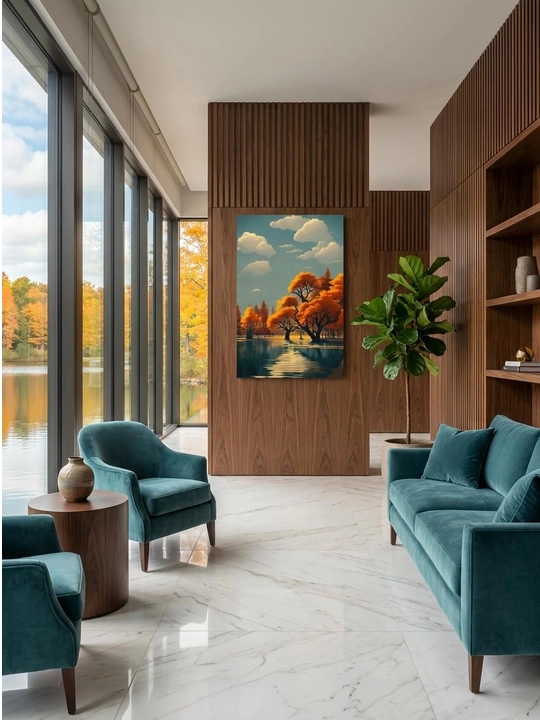 Xolst surat AURA DECOR Art Collection — abstrakt dizayn, uy va ofis uchun