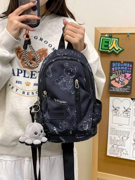 Mini ryukzak, yoshlar uchun ryukzak, yelkaga taqiladigan ryukzak, uniseks banan sumka