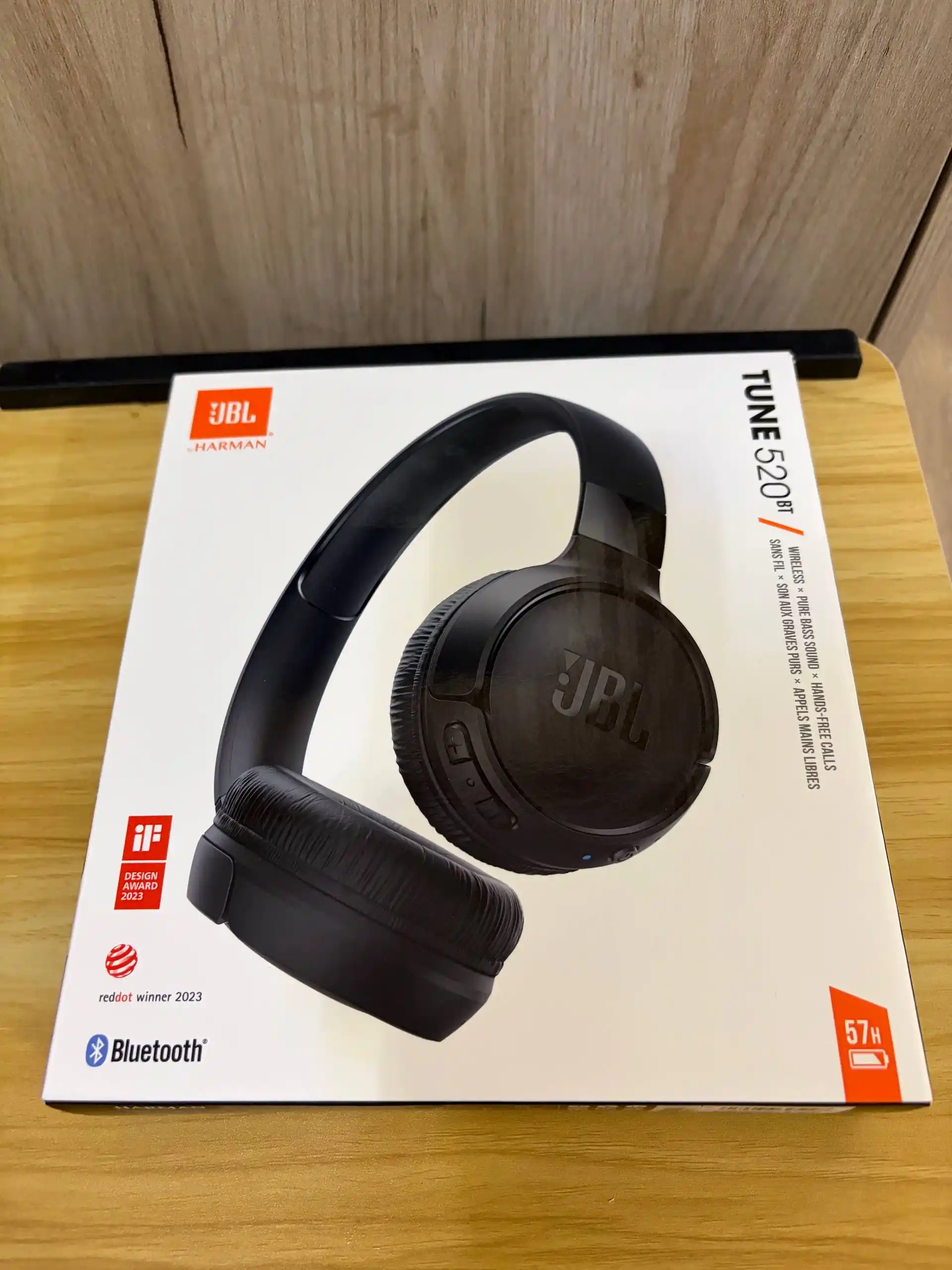 Беспроводные наушники JBL Tune 520BT, Bluetooth 5.3, с микрофоном, Android/iOS/PC