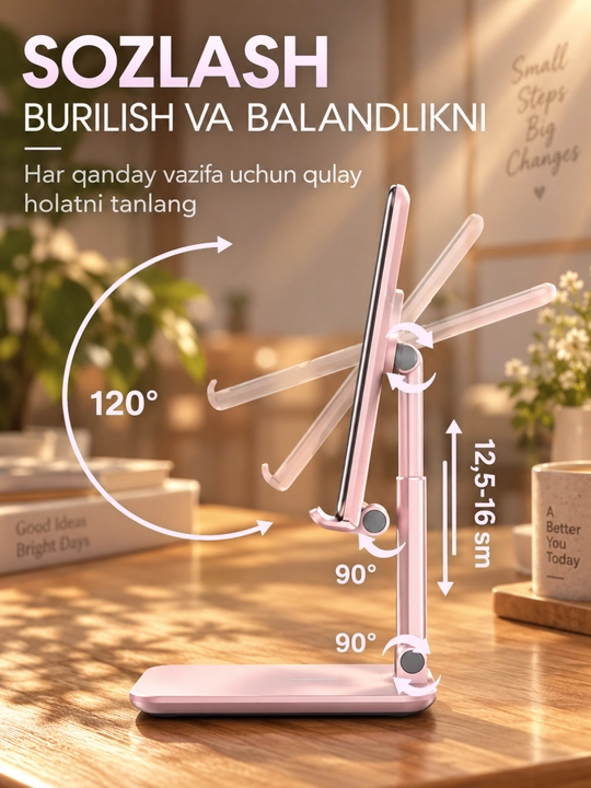 Подставка для телефона и планшета, складная, с регулировкой 120°