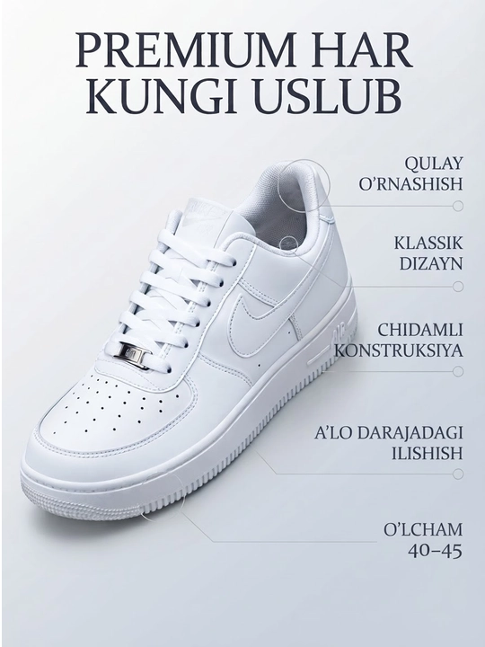 Erkaklar krossovkasi, kundalik poyabzal