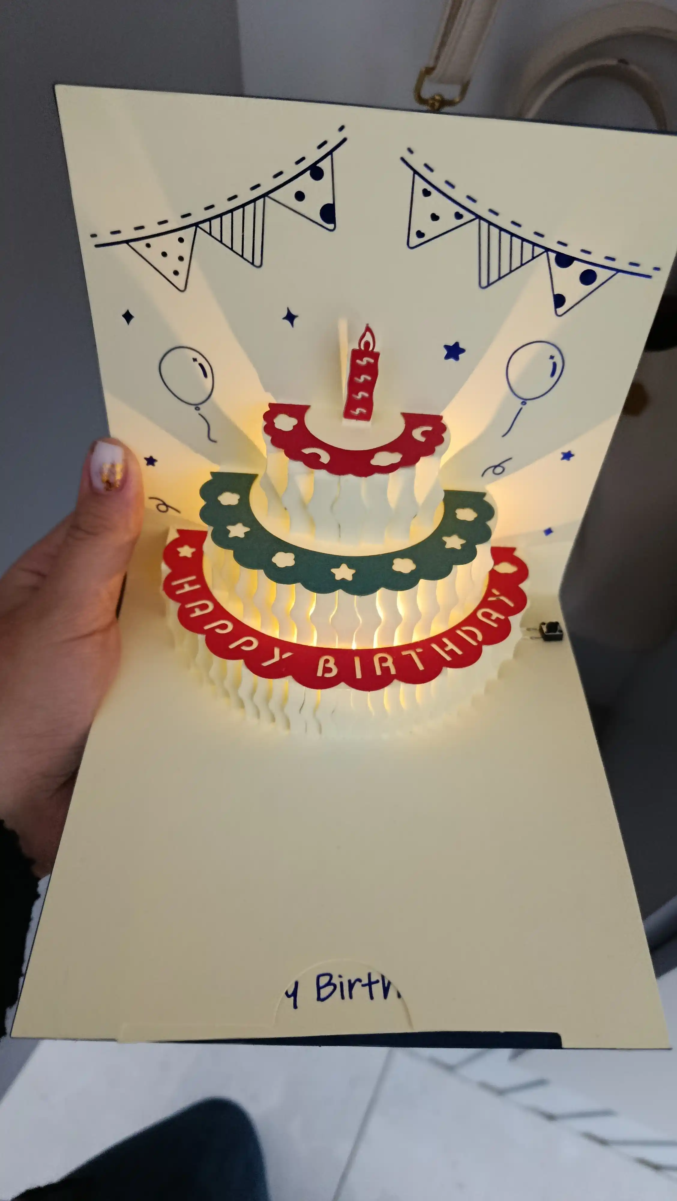 Tug'ilgan kun uchun otkritka, "Happy Birthday", konvert, sovg'a erkaklar va ayollar uchun