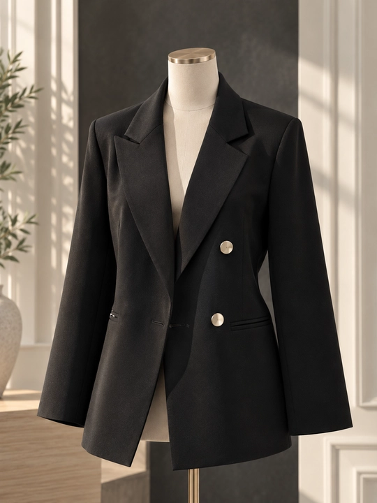 Ayollar uchun klassik krem rangli jaket, bahor va kuz uchun
