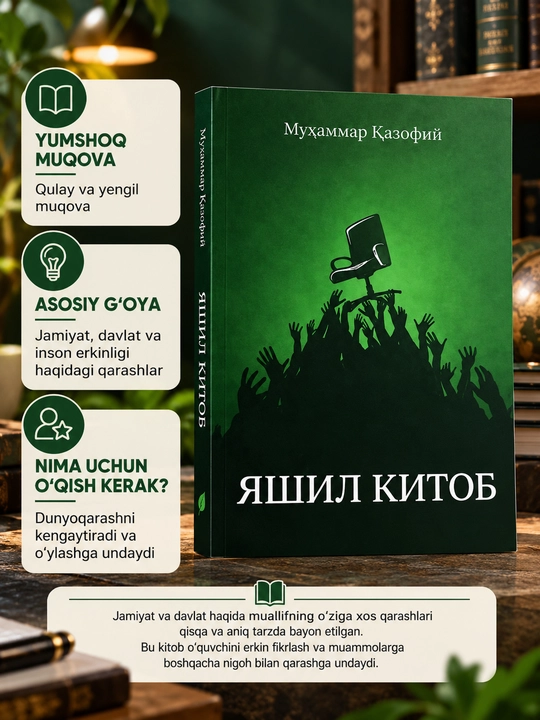 Yashil kitob, Muhammad Qazzoﬁy - 