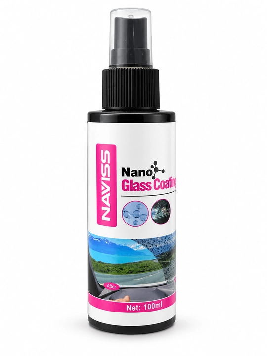 Avtomobil shishalari uchun NAVISS suv qaytaruvchi nano qoplama, 100 ml maxsus sochiq bilan