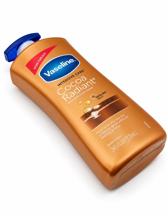 Vaseline Intensive Care Cocoa Radiant — kakao yog‘li namlantiruvchi tana losyoni, 725 ml
