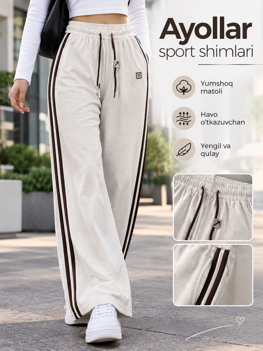 Ayollar uchun oversayz sport shimi triko — Kuz, Qish va Bahor uchun - 