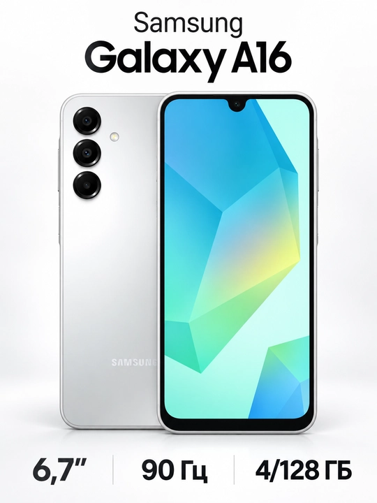 Samsung Galaxy A16, Light Grey, 4/128 GB - 