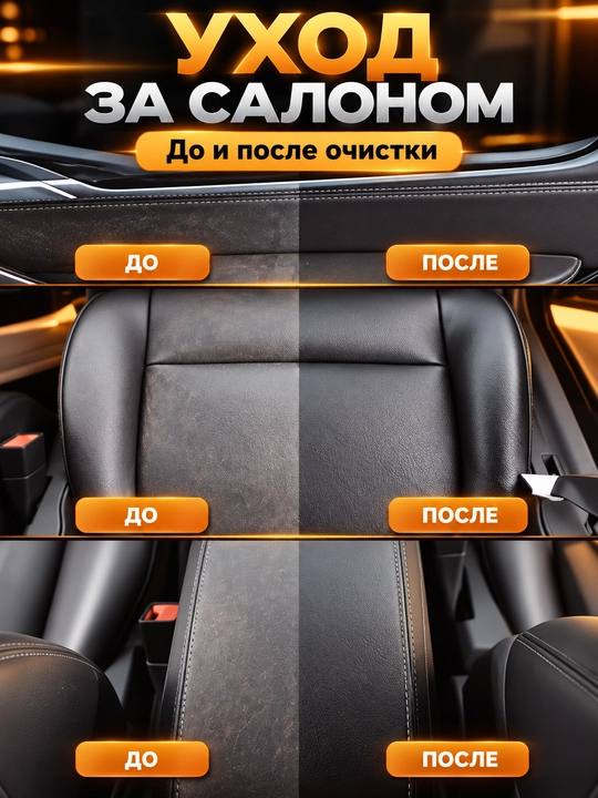 Салфетки для авто, для кожи, стекол, зеркал, салона, безворсовые, 80 шт