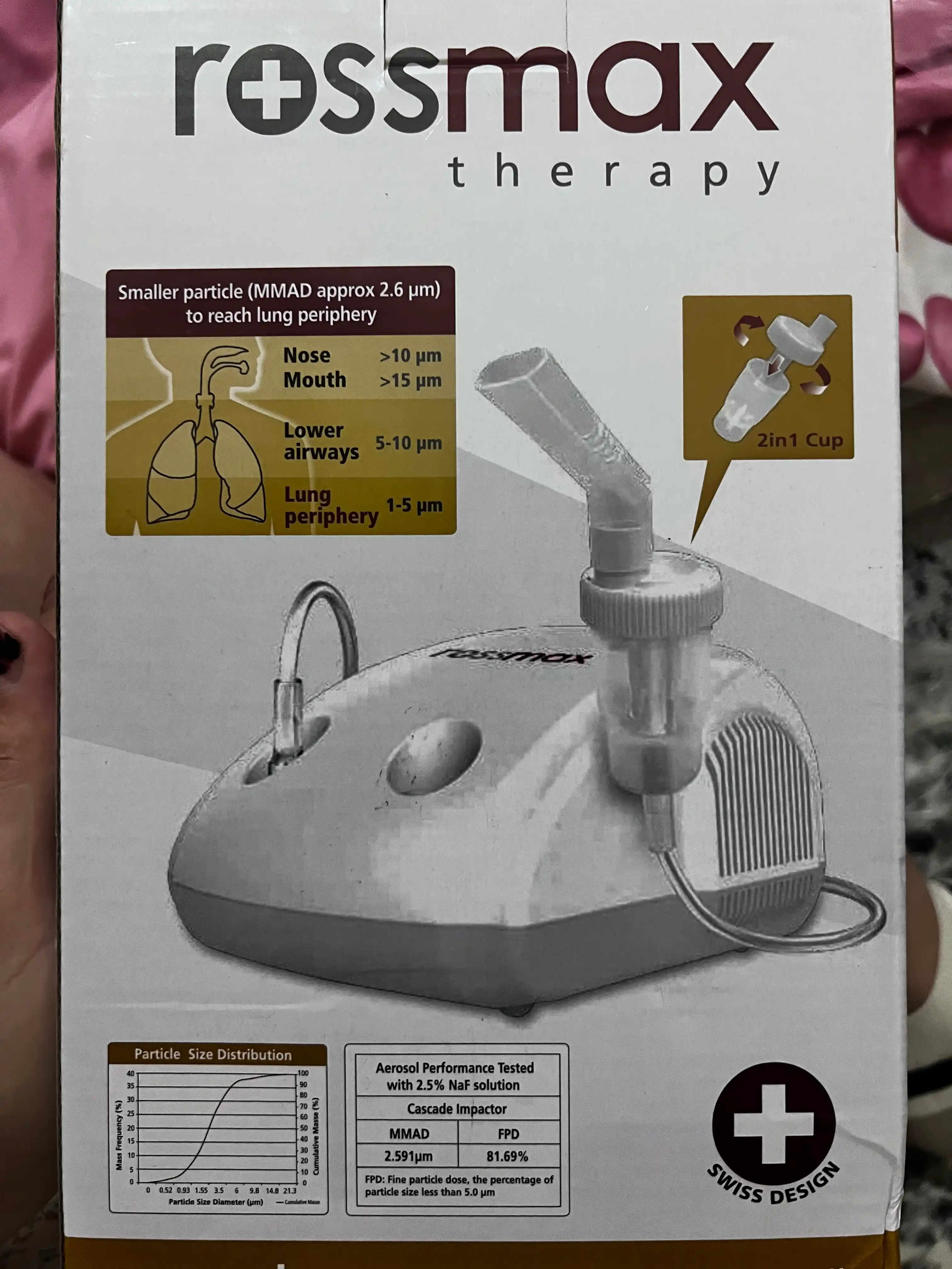Kompressorlik ingalyator Nebulayzer NE100 Rossmax Swiss