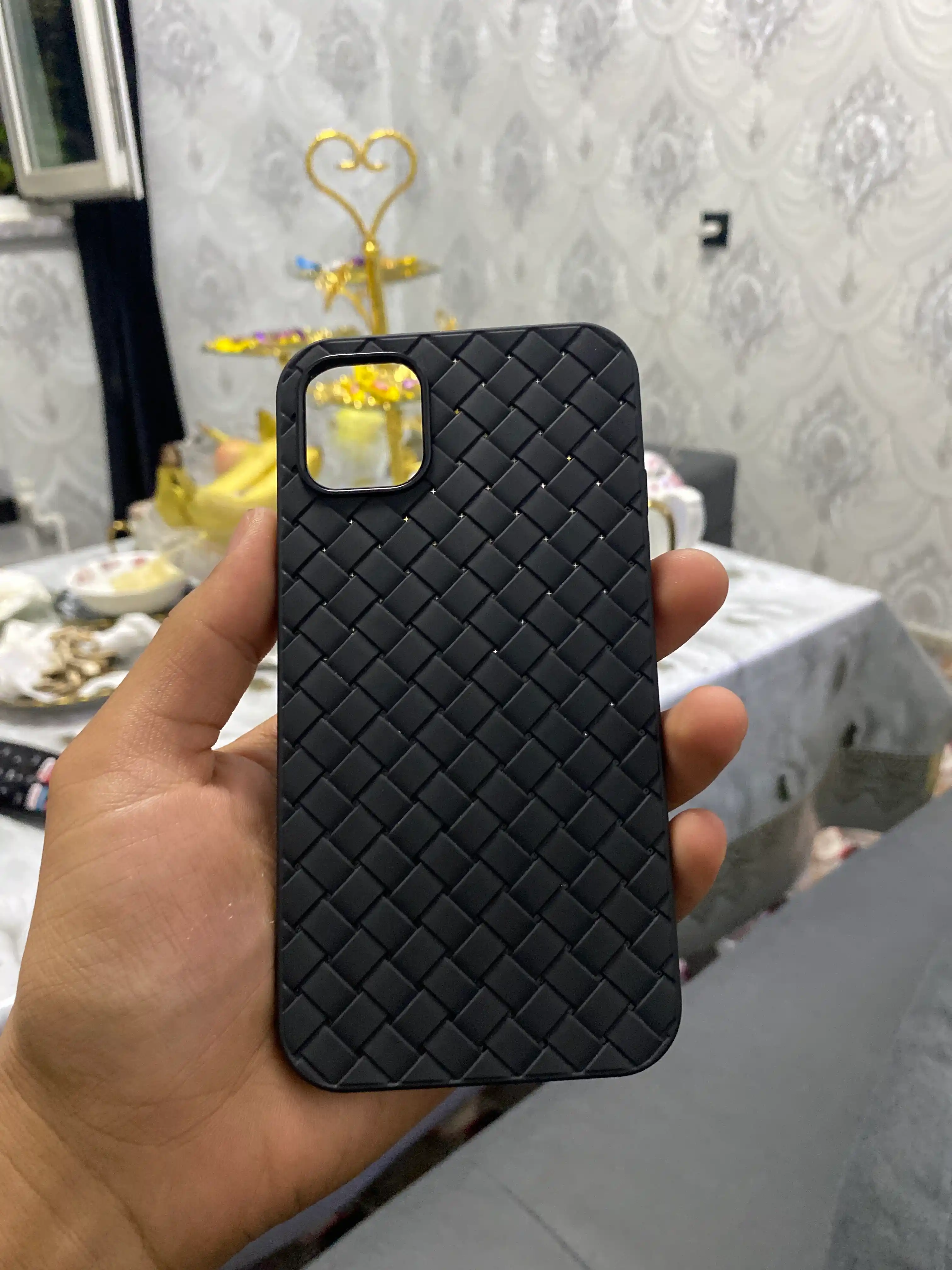 Плетеный чехол для iPhone, от XS до 16 Pro Max, защита камеры, стильный аксессуар