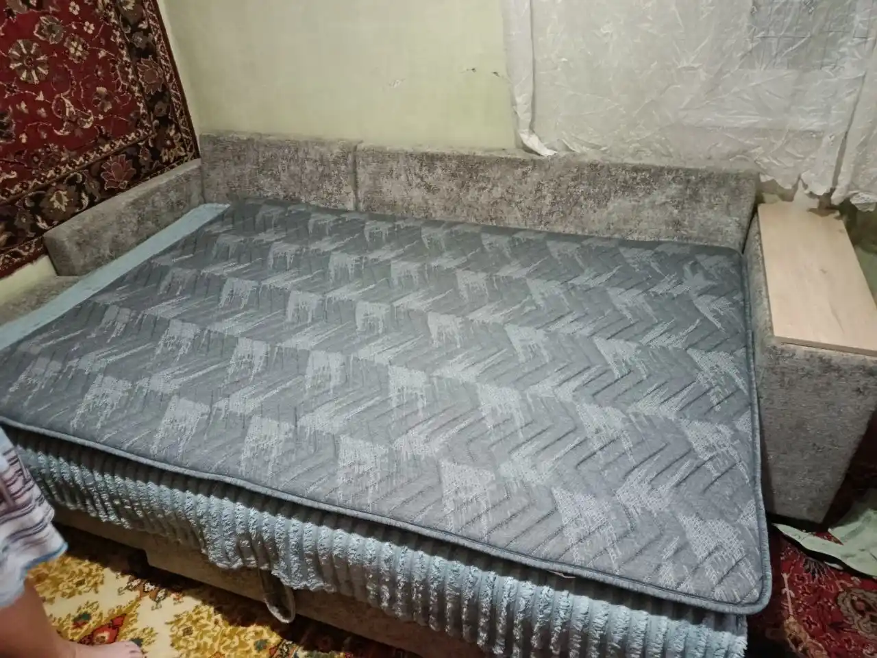 Топпер, 5 см, из высокоэластичного пенополиуретана, наматрасник для дивана и матраса