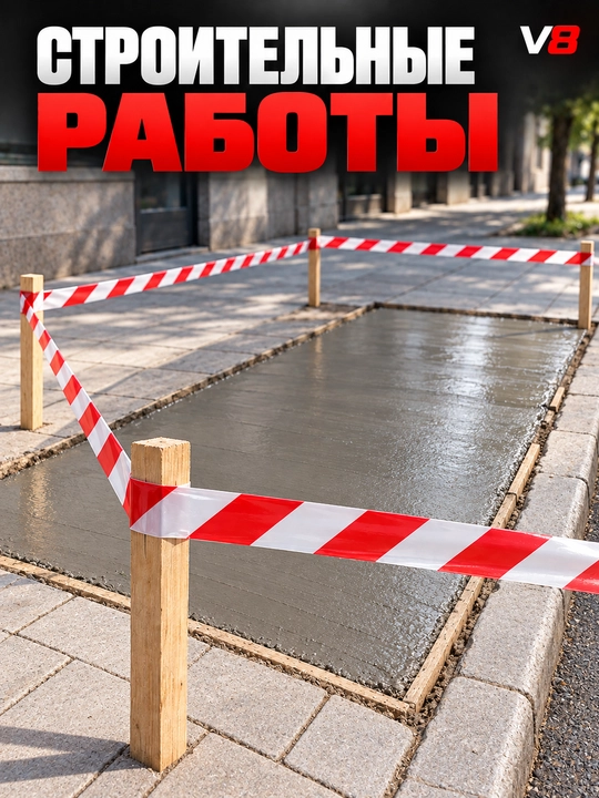 Оградительная сигнальная лента, красно-белая, 48 мм × 175 м