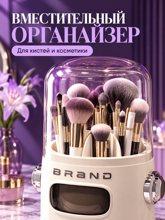 Органайзер для косметики и парфюмерии, бокс с крышкой и отделениями