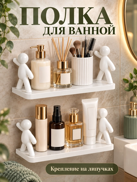 Hammom, oshxona, hojatxona uchun to'kcha, yopishoq, osiladigan, oq - 