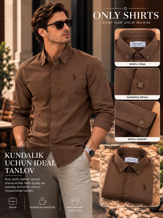 ONLY SHIRTS Erkaklar ko‘ylagi, kuzgi ko'ylaklar - 